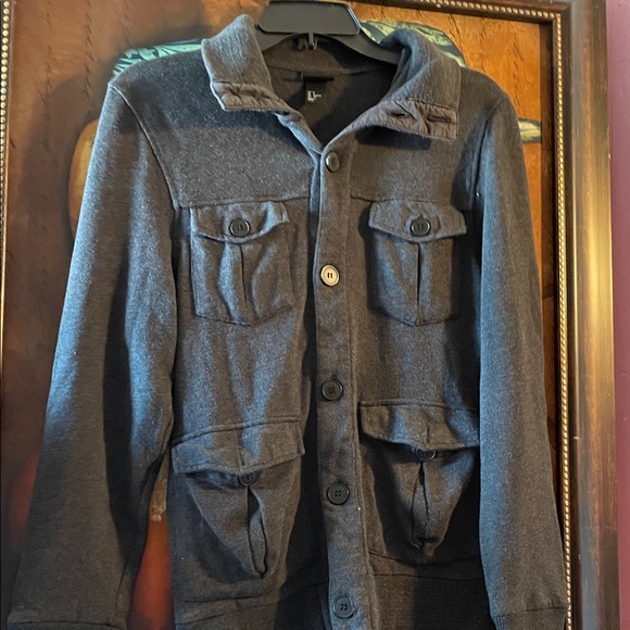H&M Men's Gray Button-Up sweater  S - Picture 1 of 2